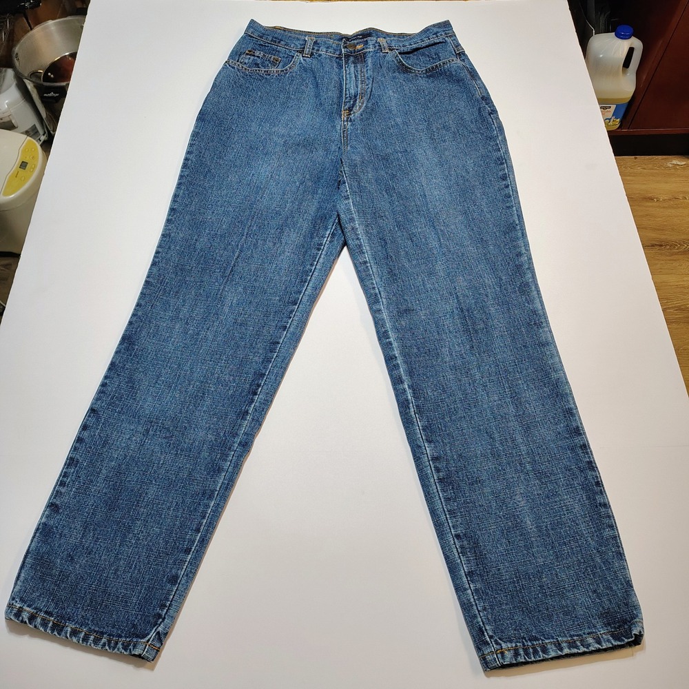 Bill Blass Jeanswear Women's Blue Denim Easy Fit‎ Straight Leg Jeans Size 10